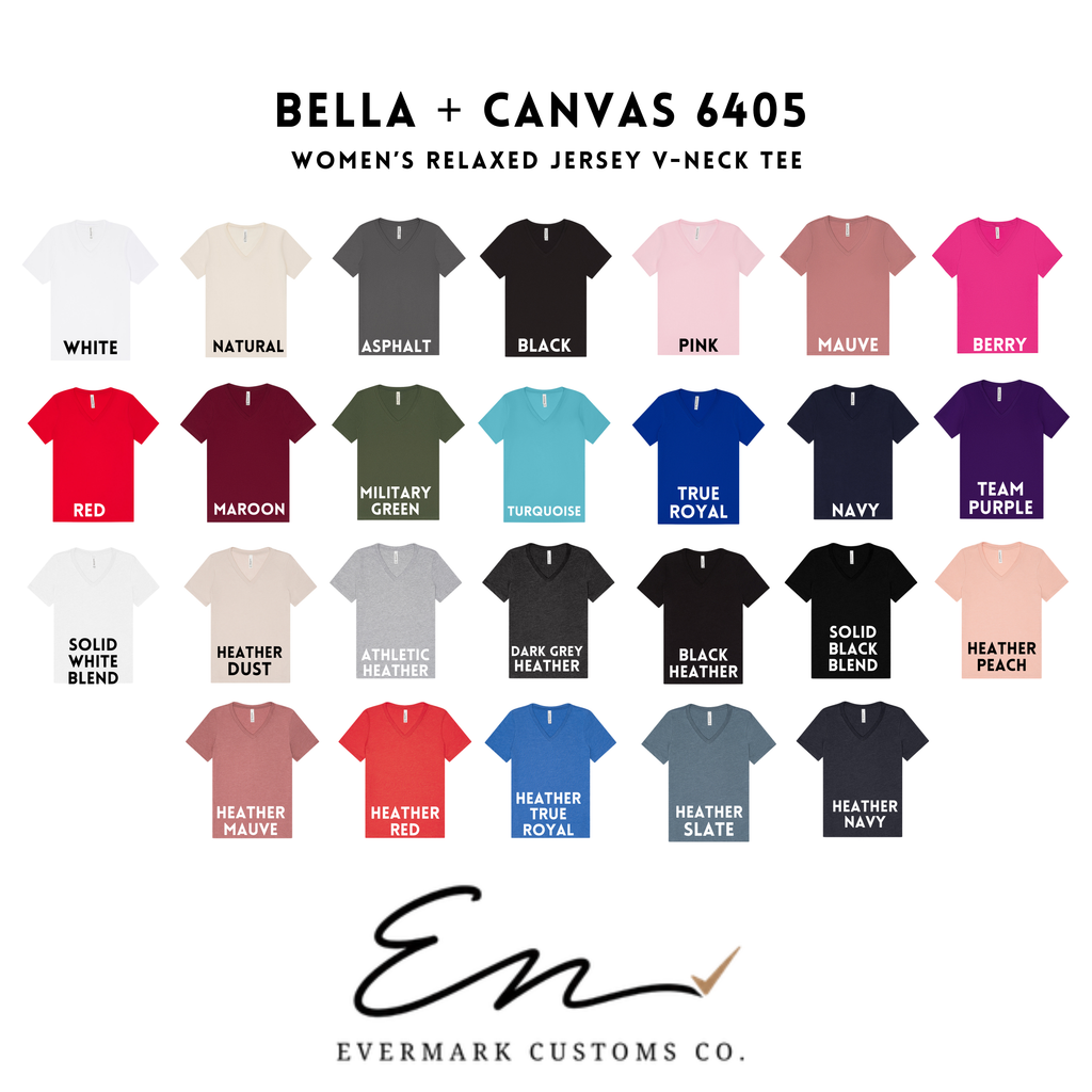 BELLA + CANVAS 6405 WOMEN'S V-NECK TEE'S